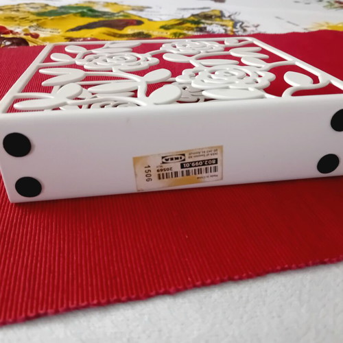 IKEA white metal napkin holder like new
