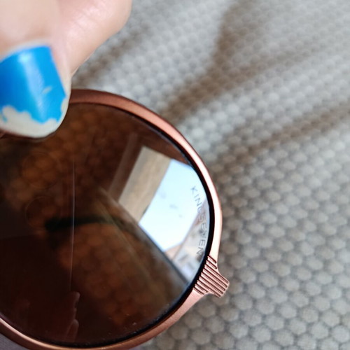 Kingseven sunglasses new unisex with metal frame and case brown