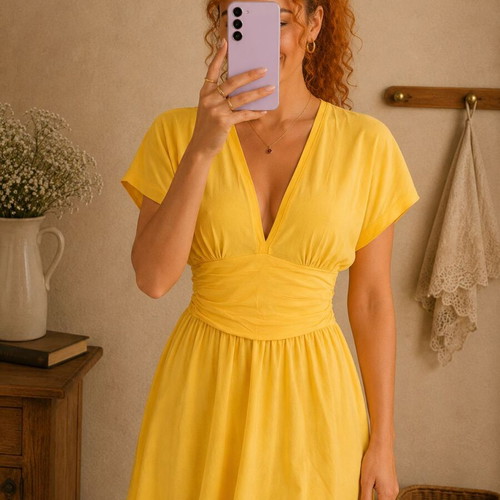 Summer dress yellow (M)