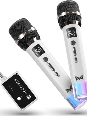 Wireless RGB Microphone Set 2 New, 40h Battery, 60m Range