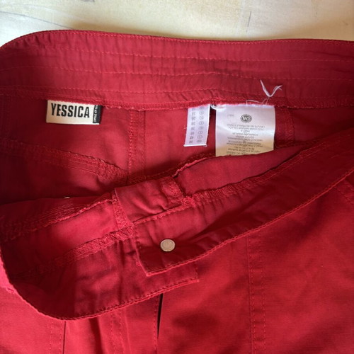 Yessica C&A Red Sporty Elegant Cargo Pants Size M Like New