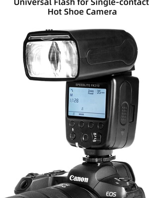 PHOTOOLEX Speedlite FK310 Flash new for Canon, Nikon, Sony and more