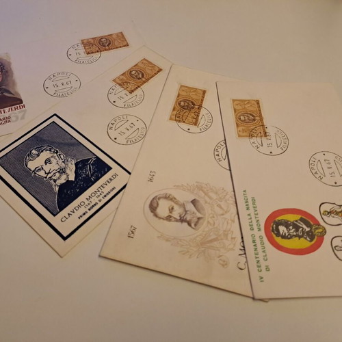 Claudio Monteverdi First Day Covers Italy 1967 set of 4 like new