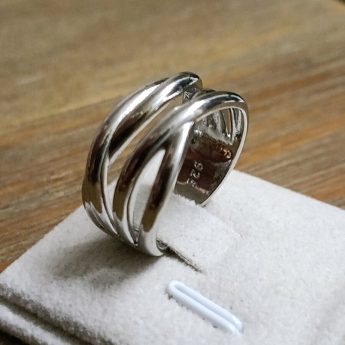 Silver adjustable ring 925 silver plated used