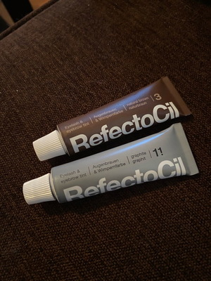 RefectoCil eyebrow and eyelash tints like new, chestnut and graphite