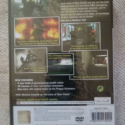 Splinter Cell PS2 new, sealed