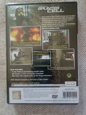 Splinter Cell PS2 new, sealed