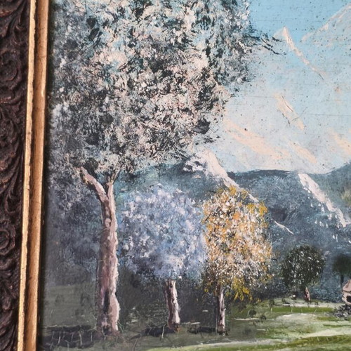 Painting used, bucolic theme, 0.75×0.60 m, oil paint