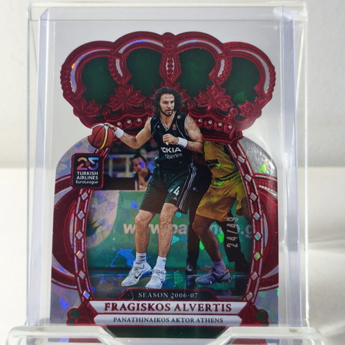 Fragiskos Alvertis Crown Royale Euroleague Basketball Card 2024-25 Crystal Red like new