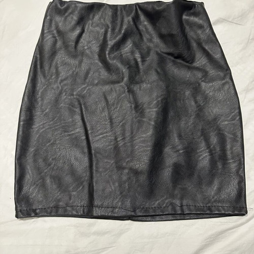 L&S Mini Faux Leather Skirt, black, Pronto Moda In Italia