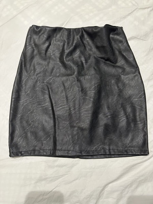 L&S Mini Faux Leather Skirt, black, Pronto Moda In Italia