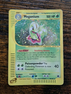 Meganium 18 Holo Expedition Pokemon TCG used
