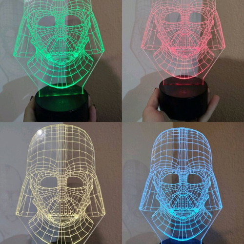 Darth Vader table lamp custom made like new