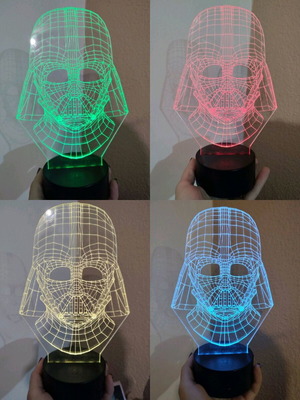 Επιτραπέζιο φωτιστικό Darth Vader custom made σαν καινούργιο