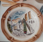 Vintage decorative ceramic wall plate with signature like new