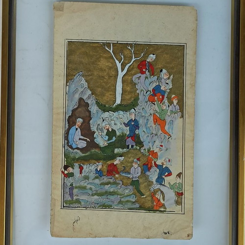 Sakhnameh miniature used, hand-painted artwork from Persian epic