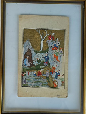 Sakhnameh miniature used, hand-painted artwork from Persian epic