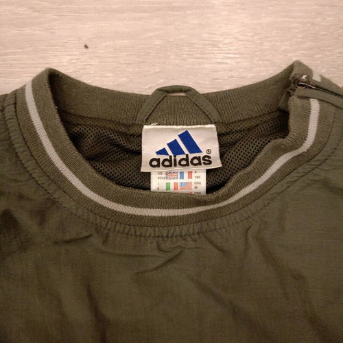 Adidas Vintage Crewneck Windbreaker used, military green