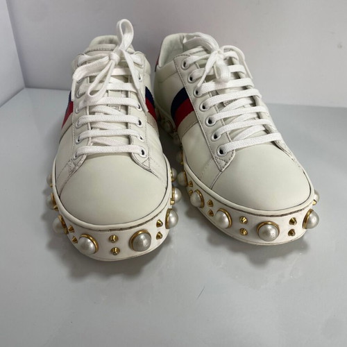 Gucci Ace leather sneakers used, white, size EU 37.5 (real 38.5)
