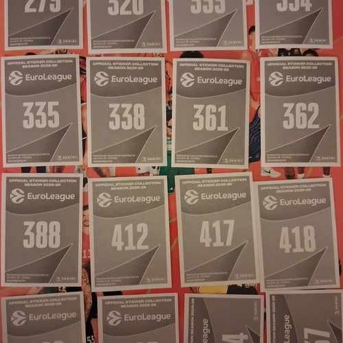 Panini Euroleague 2025-2026 sticker order like new