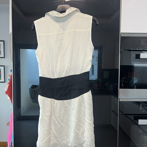 Stefanel women's dress size small, like new, white with black detail