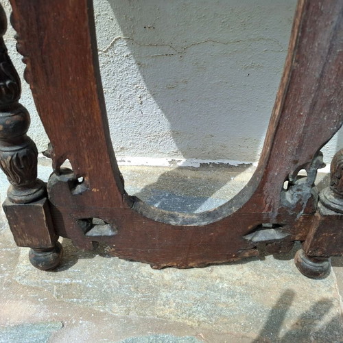 Handmade wood carving used 19th century for mirror