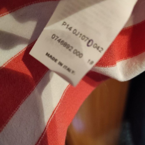Italian branded summer cotton pullover white and coral new