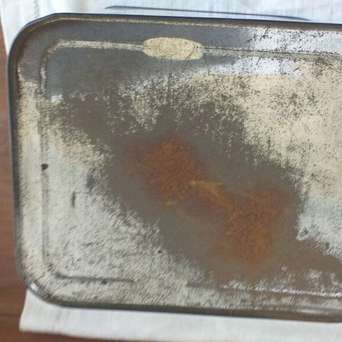 Old metal containers set with Mobil, ZAAE and Petrolatum Liquid