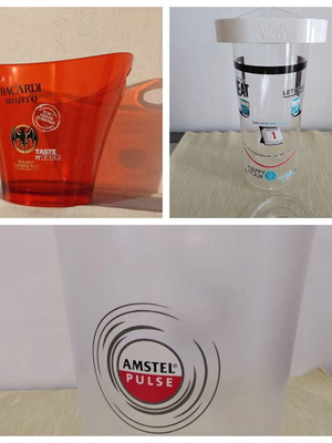 Παγοθήκες Bacardi, Amstel, Absolut μεταχειρισμένες, σετ 3
