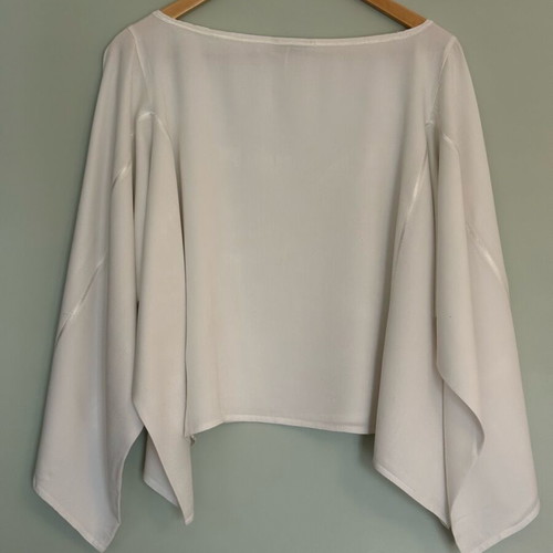 Parthenis blouse 100% viscose like new, one size, white