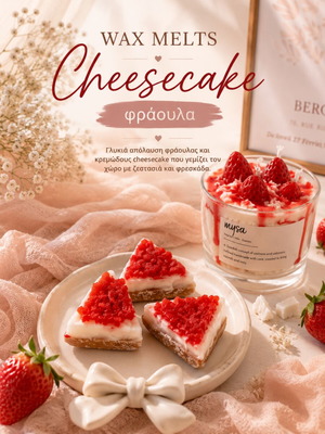 Wax melts cheesecake strawberry handmade