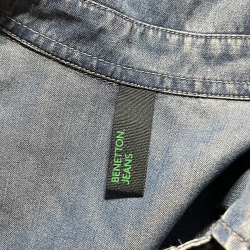 United Colors of Benetton Denim Shirt Dress XS like new, blue