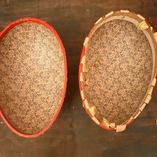 Easter egg hand-painted used, Greek made 60s-70s