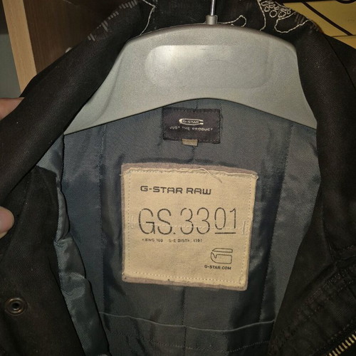 Men's jacket XL used, canvas fabric, black/dark gray