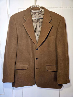 Sand Men's Brown Coat Jacket with Cashmere Size L Like New