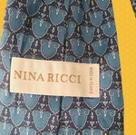 Nina Ricci silk tie like new, blue with classic pattern