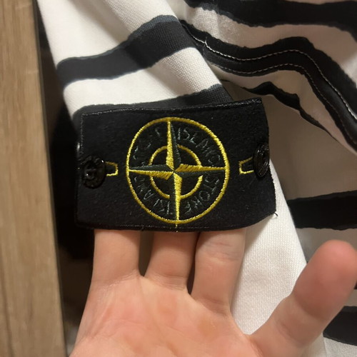 Stone Island x Supreme hoodie, black and white, size M
