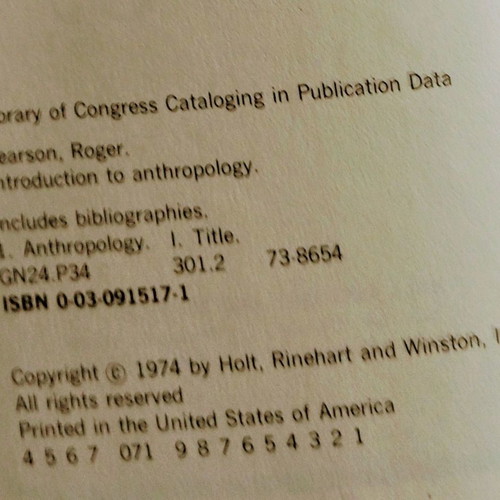 Introduction to Anthropology used book