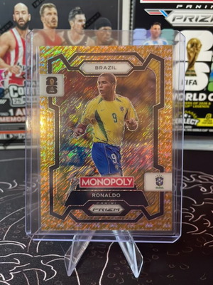 Panini Prizm Monopoly FIFA World Cup Ronaldo Gold Big Money Shimmer κάρτα σαν καινούργια