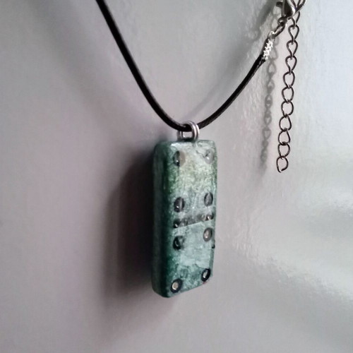 Handmade double-sided necklace new, blue and turquoise