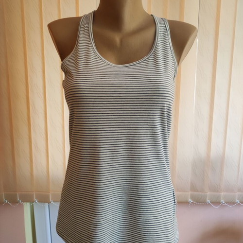 Maison Scotch Blue and White Striped Ribbed Tank Top XS like new