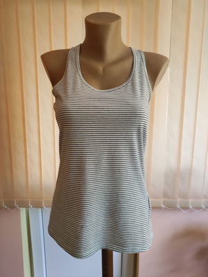 Maison Scotch Blue and White Striped Ribbed Tank Top XS like new
