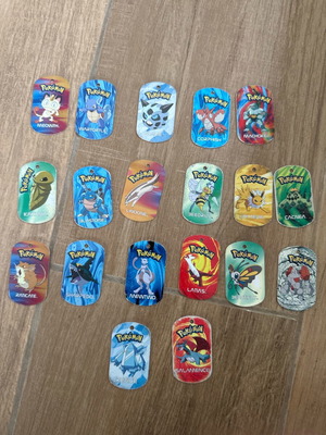 Pokemon metal tags used, pack of 19 pieces