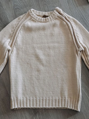 Kaos 47% Merino men's knitted sweater L/XL like new, beige