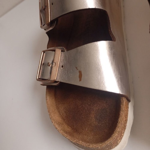 Birkenstock σανδάλια μεταχειρισμένα, νούμερο 39, ροζ ασημί