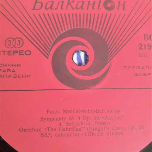 Felix Mendelssohn Symphony No4 Italian, Overture The Hebrides LP used