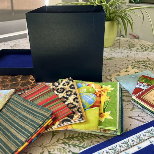 Napkin collection with box, like new