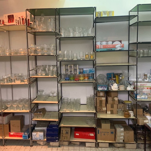 Glassware collection new, over 200 pieces for professional use