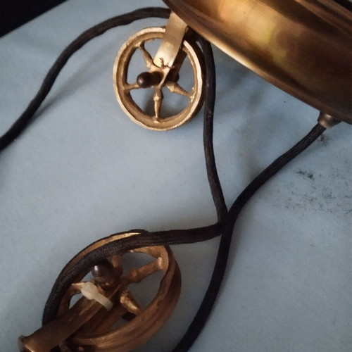 Bronze ceiling light with adjustable height, like new
