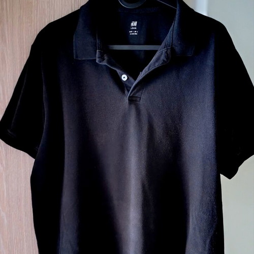 Polo shirt Large black H&M like new, 100% cotton